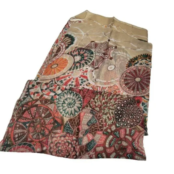 Multicolored Rectangular Scarf- NEW - Picture 3 of 5